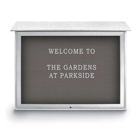 United Visual Products Indoor Enclosed Combo Board, 42"x32", White Frame/Burgundy & Ultramarine UVCB4232W-BURGUN-ULTMAR